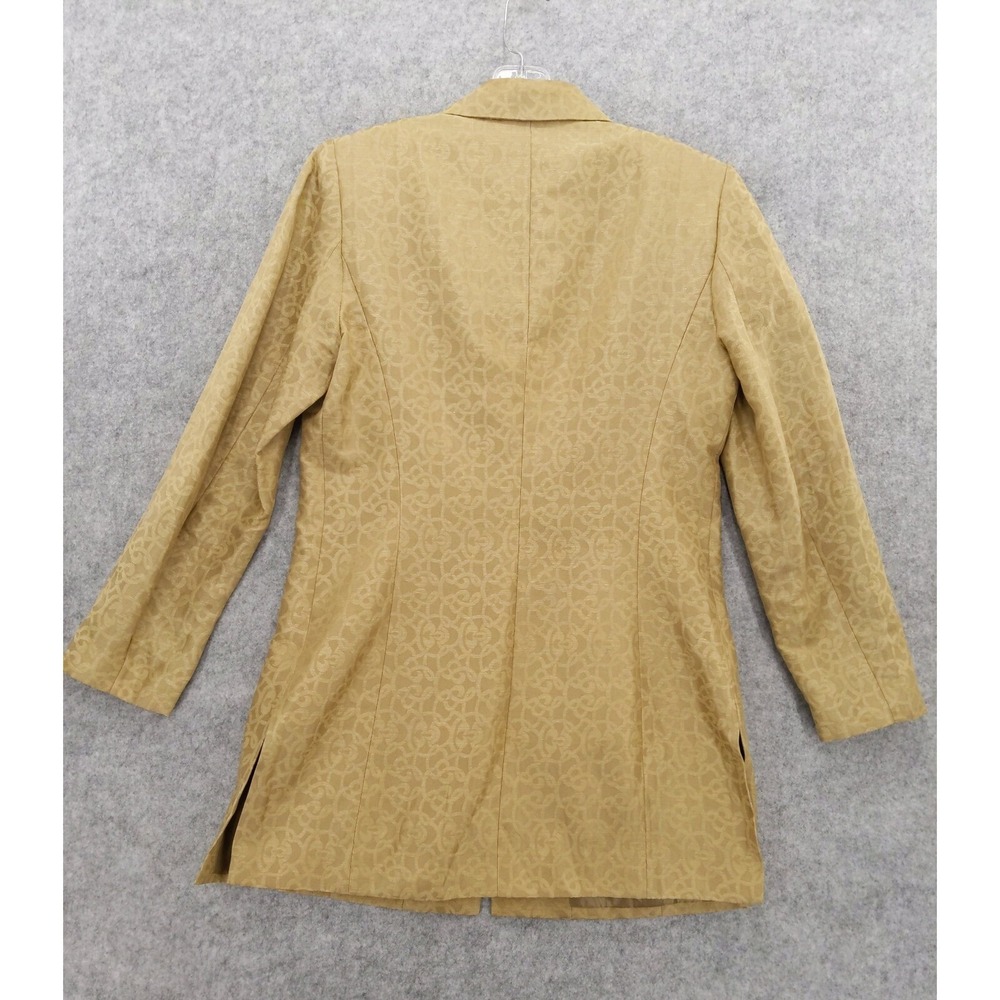 Travis Ayers Silk Linen Blend Brocade Blazer Jacket Size 6 - Picture 4 of 5